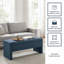 Banc de rangement moderne rembourré | Repose-pieds polyvalent avec compartiment caché pour le salon, la chambre à coucher et le vestibule-2073599846