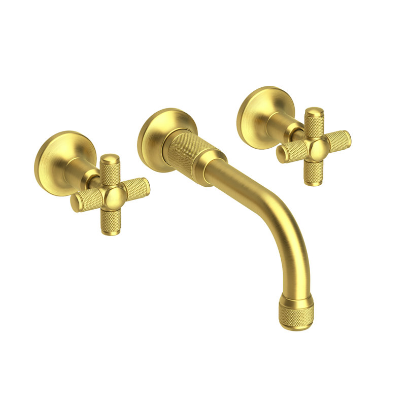 Wall Mount Lavatory Faucet, Satin Brass (PVD)