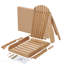 Ensemble de 2 chaises de patio pliantes en bois Adirondack pour le jardin, le jardin, la pelouse, la cour, la terrasse, le bord de la piscine, le foyer d'extérieur