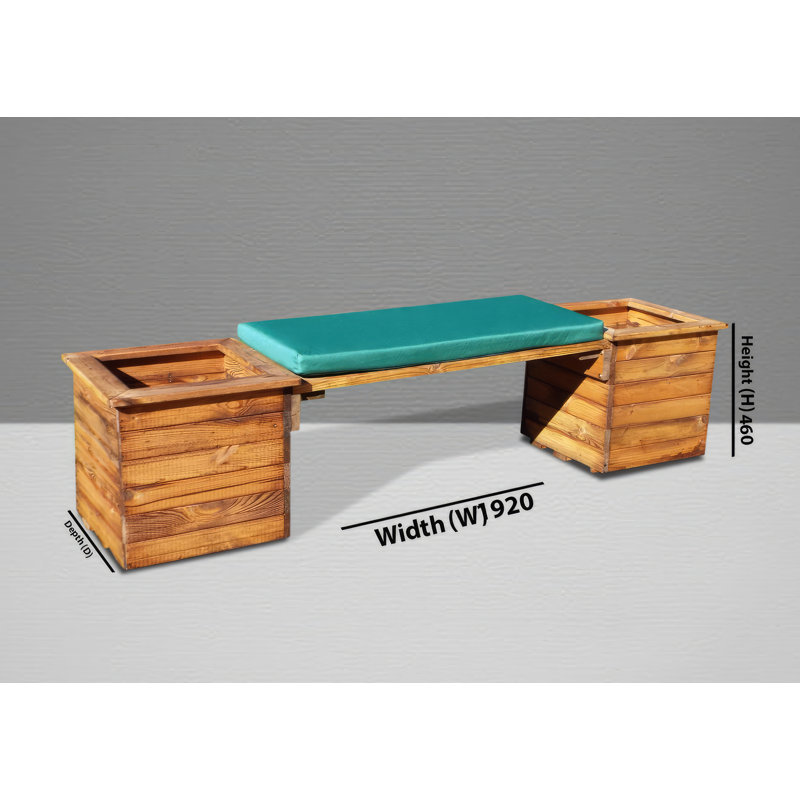 Farrar Solid Wood Redwood Outdoor Bench, Burgundy