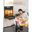 Four mural simple électrique encastrable 24 po - four à convection de 2,5 pi cu avec 8 modes de cuisson, 108 Menus intelligents, écran TFT avancé, verrouillage de sécurité, mode de cuisson à la vapeur et au gril, 3000 W, 240 V, acier inoxydable
