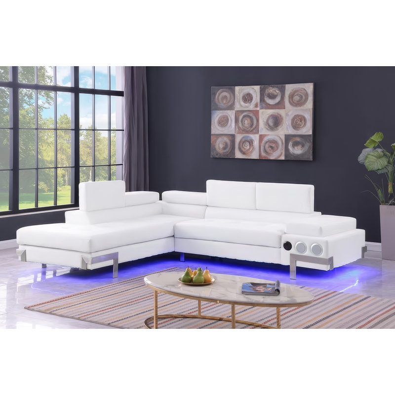 Maggi Convertible White Sectional