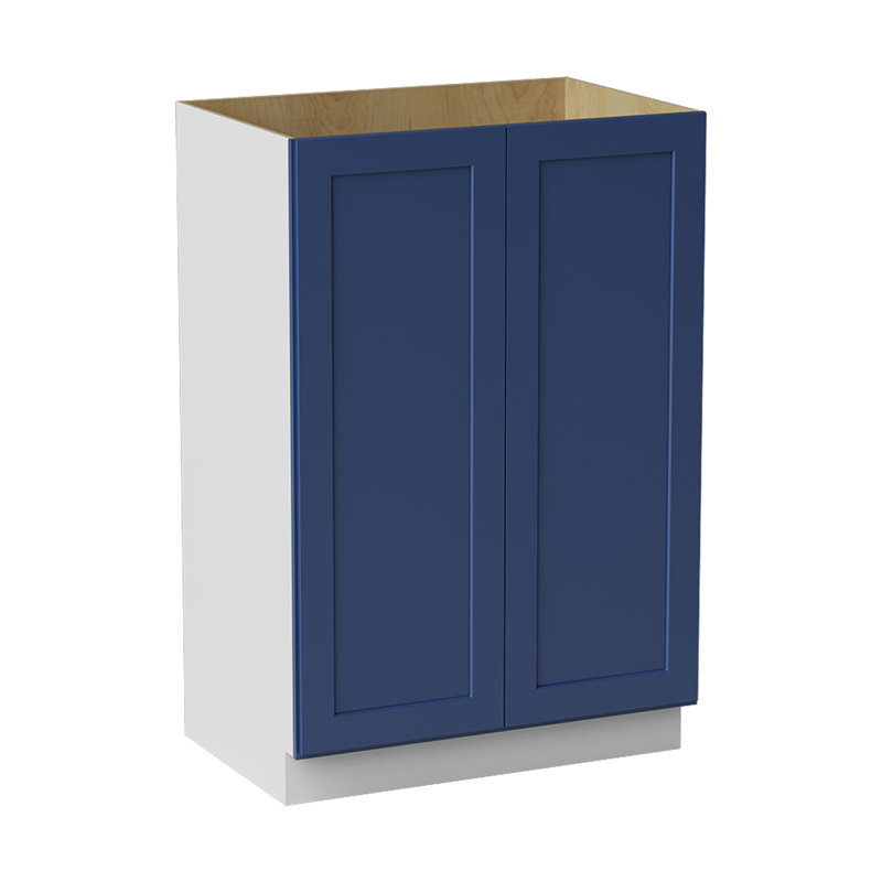 Armoire de cuisine en bois massif prête à assembler, Shaker bleu, 36", 54"