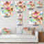 Horloge murale Vibrant Wild Spring Leaves and Wildflowers I-215696832