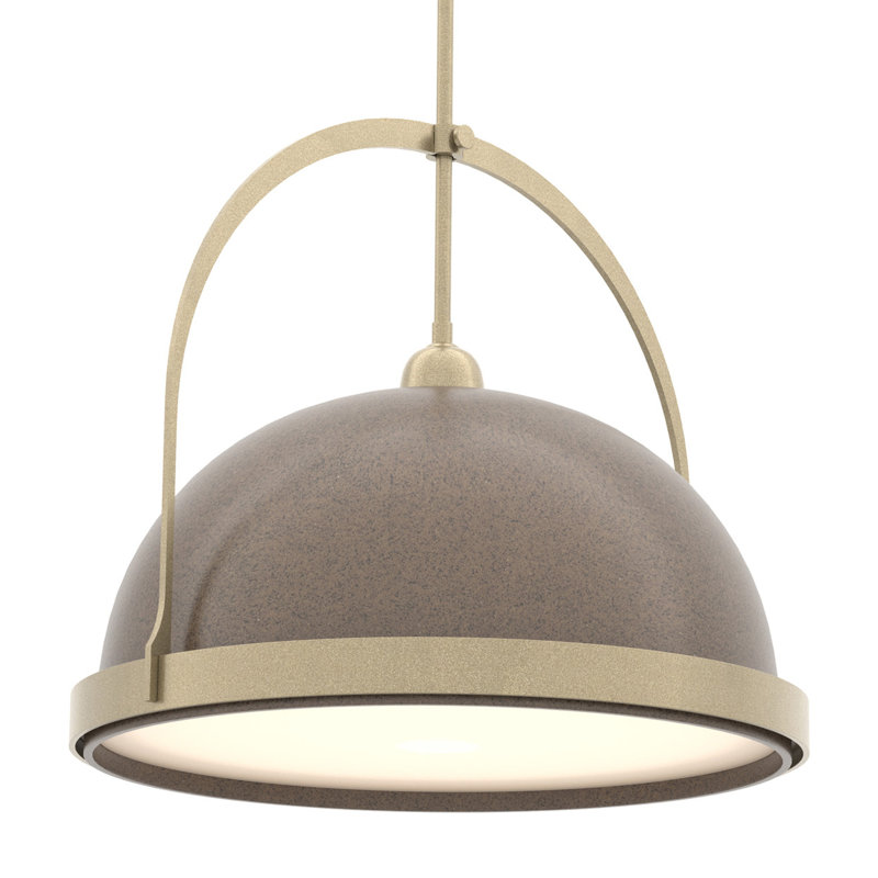 Atlas 1 - Light Single Dome Pendant, 22.3" - 67.3", Bronze, Soft Gold