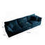 Canapé modulaire surdimensionné en L avec repose-pieds réversible en chenille bleue Free Combination Comfy Upholstery-823723764