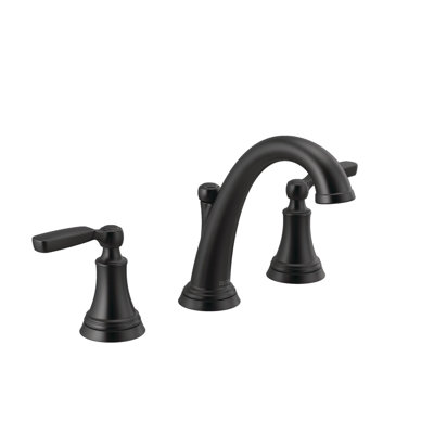 Delta Woodhurst Widespread Bathroom Faucet 3 Hole, 2-handle Bathroom Sink Faucet with Drain Assembly