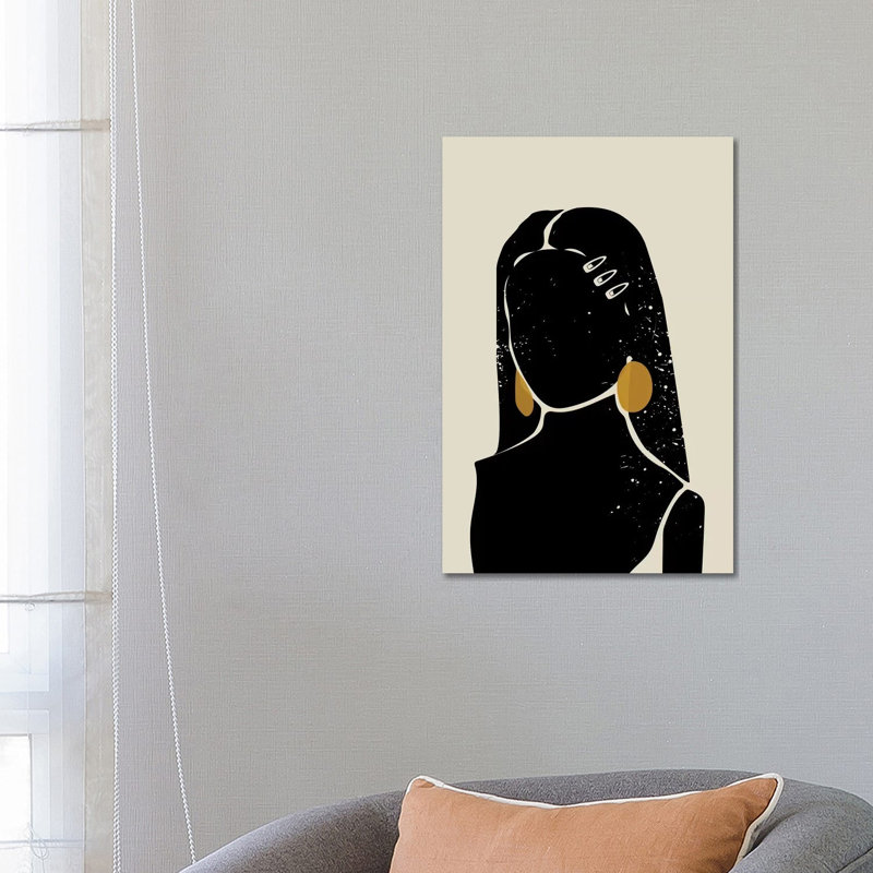 «Black Hair III» par Domonique Brown, impression sur toile tendue, H 26 po x l 18 po x 1,5 po