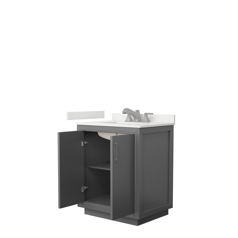 30'' W Single Vanity, WDX13347, Dark Gray, Matte Black