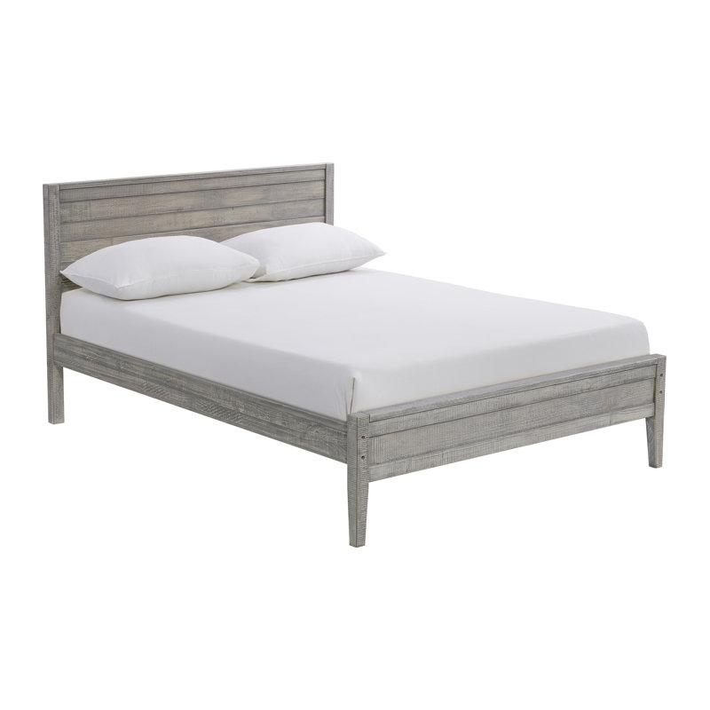 Windsor Full Bed with Headboard and Low Footboard, Driftwood Gray - Rustic Pine Wood Finish, Ideal for Kids Bedroom, Guest Room, Fits Standard Full-Size Mattress () - s: 57 in. W x 79 in. D x 39 in. H