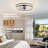 24'' Flush Mount Dimmable Ceiling Fan With LED Lights Bedroom Ceiling Fan-1203582301