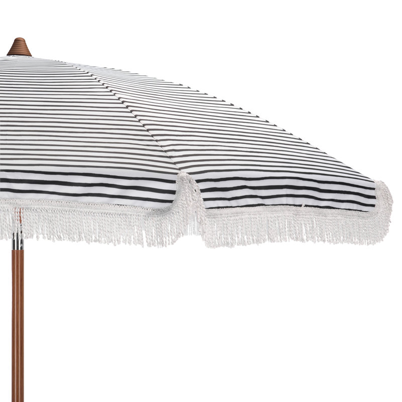 Parasol 6,5 pi Arondell, Rayure noir / blanche