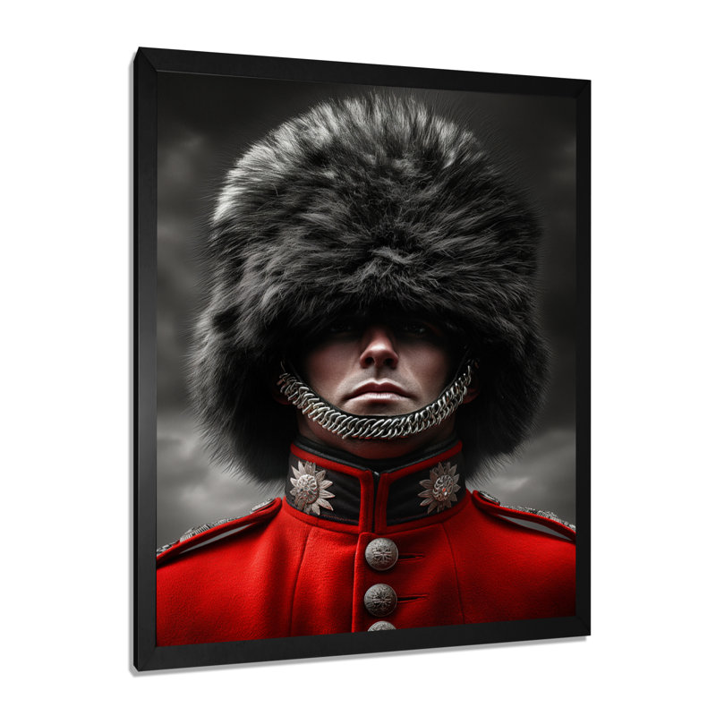 Royal British Guardsman Photo II - armée, impression d'art mural, H 20 po x l 12 po x P 1 po, Toile encadrée noire simple