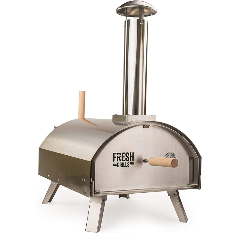 Fresh Grills Stainless Steel Countertop Wood-Burning Pizza Oven
