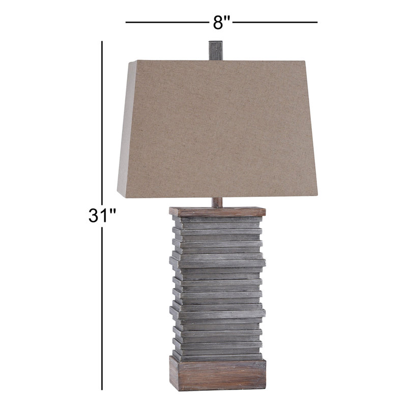 Khamara 31'' Slate Grey, Brown Table Lamp
