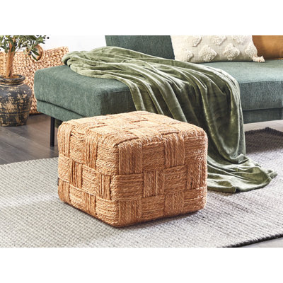 Unionville 50cm Wide Square Solid Colour Pouffe Ottoman