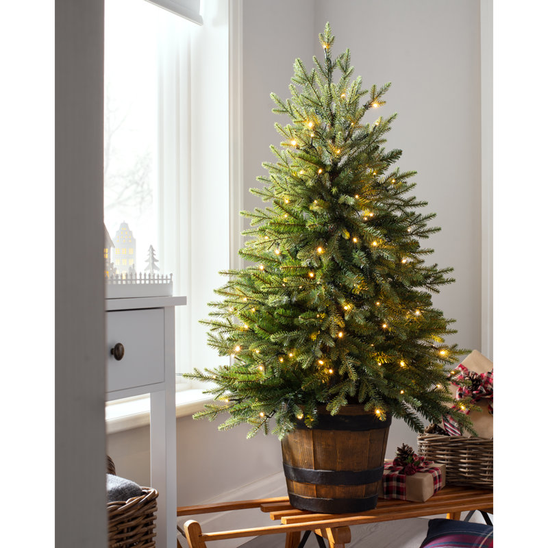 4' H Lighted Artificial Pine Christmas Tree