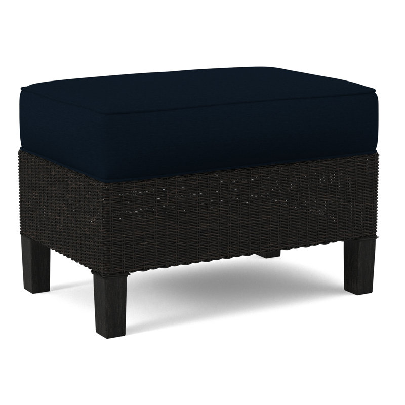 Gibraltar Ottoman, Beige Performance Fabric; 0851-73, Antique Black