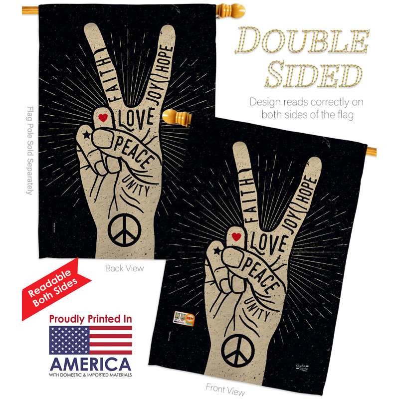 Double Sided 40'' H x 28'' W Polyester House Flag