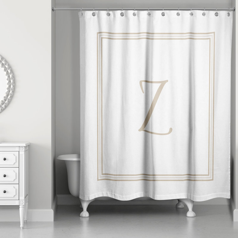 Rideau de douche simple , Z, Beige