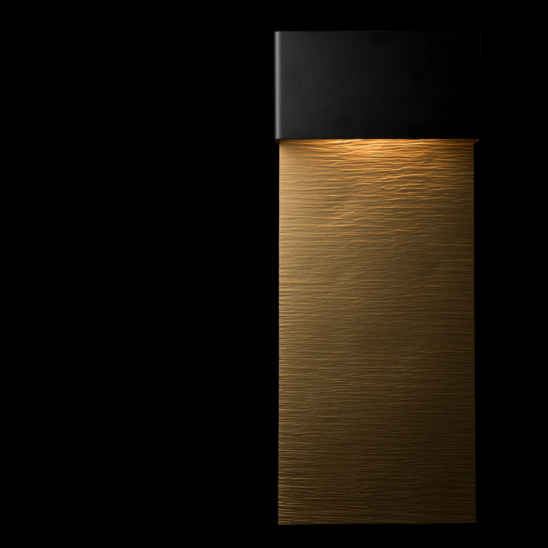 Stratum Integrated LED Outdoor Flush Mount, Coastal Black, Coastal Oil Rubbed Bronze, 21.8" H x 9.5" W x 3.7" D