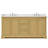Avery 72 Inch Double Bathroom Vanity in Dark Walnut, White Quartz Countertop, Undermount Square Sinks (3-Hole), Brushed Gold Trim-100500730-134396105-98213415