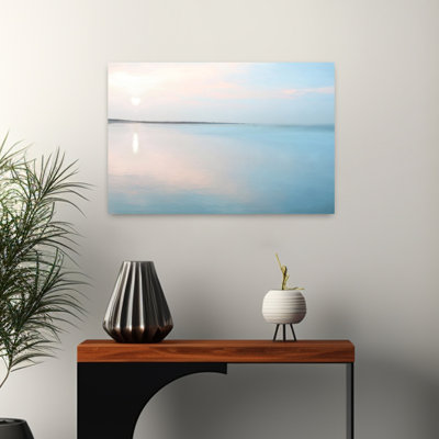 «Pastel Sunrise Serene Tranquil Contemporary Landscape Ocean Art»