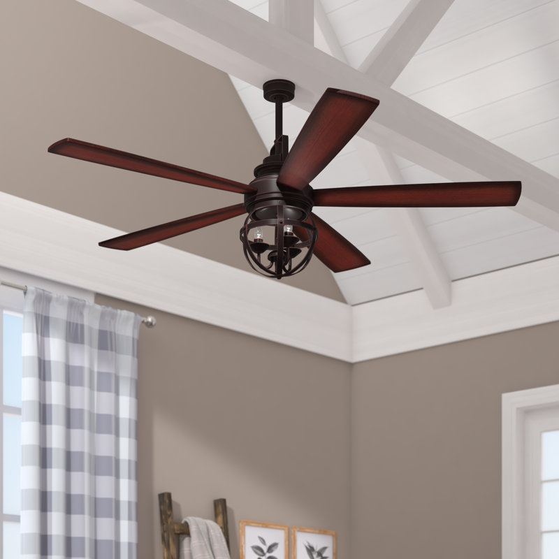 Genna 52'' Ceiling Fan with Light Kit, Oil Rubbed Bronze