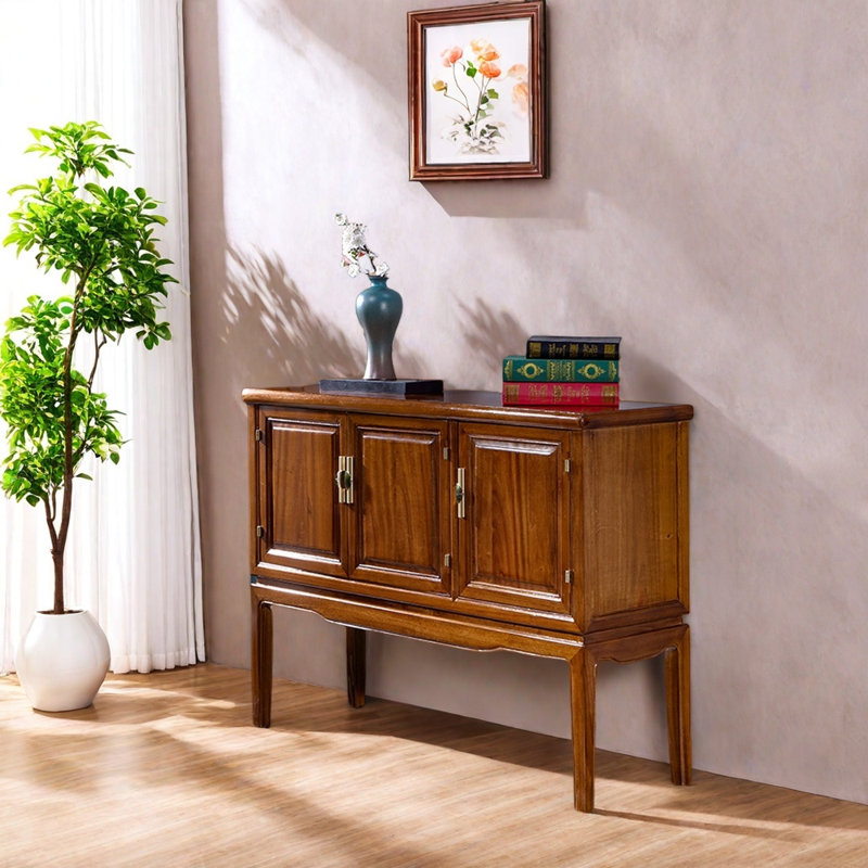 Solid Camphor Wood Entryway Cabinet