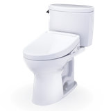 TOTO® WASHLET+®  Drake® II Two-Piece Elongated 1.28 GPF Toilet and WASHLET+® S5 Bidet Seat, Cotton White - MW4543446CEFG#01