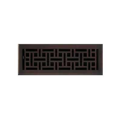 Wicker Style Brass Floor Register