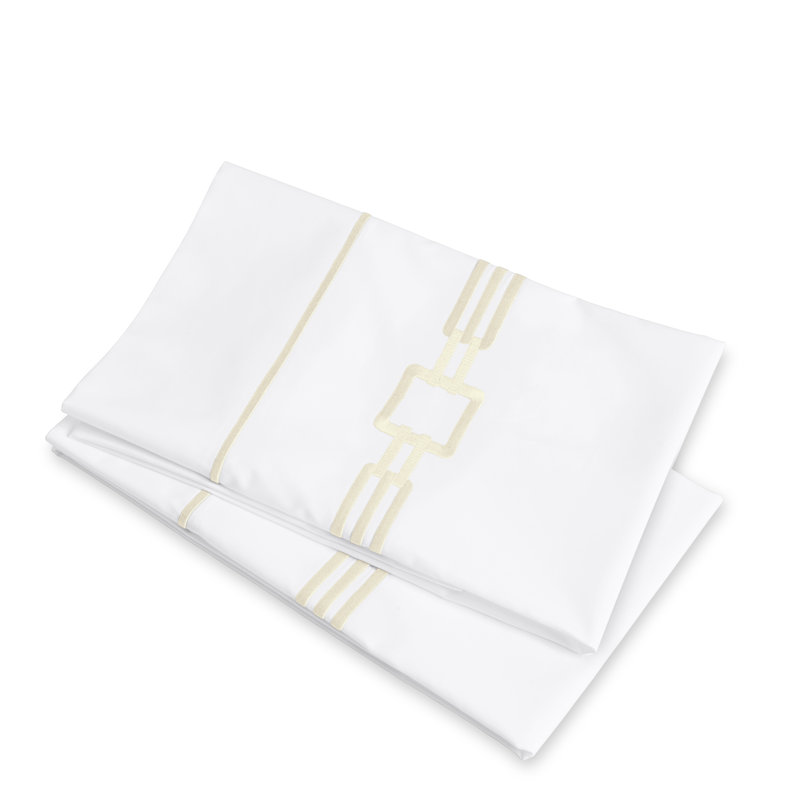 Retro Pillow Case, Ivory, King Pillowcase