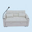Canapé-lit en velours avec futon et causeuse-1713837195