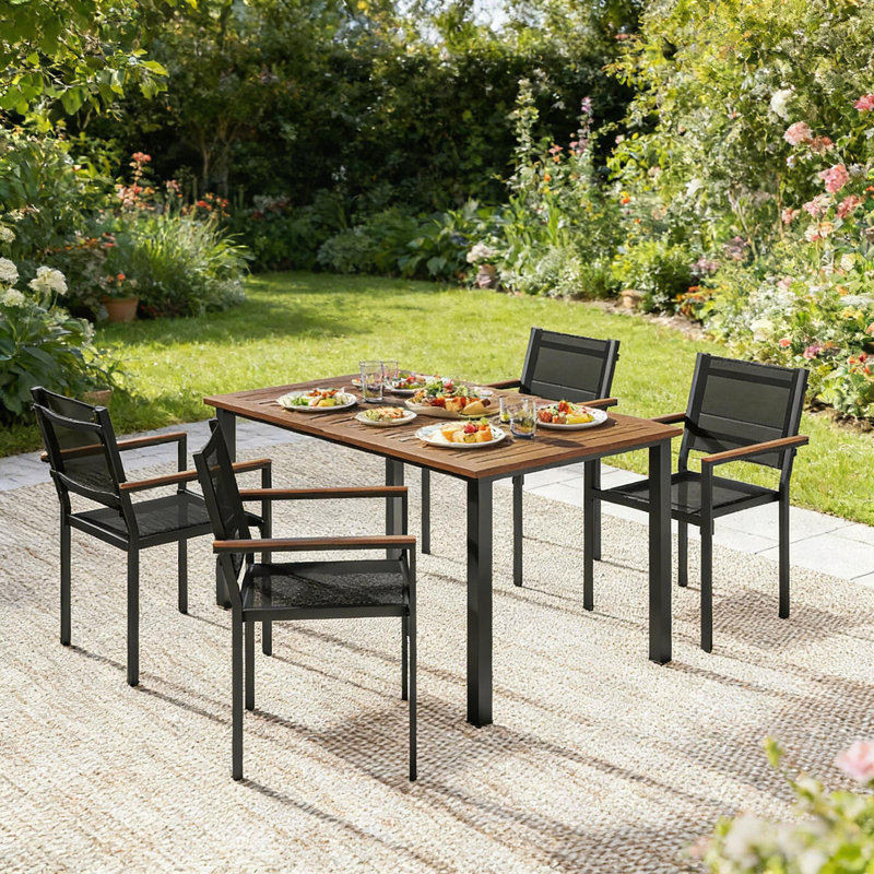 Ensemble de table et chaises de conversation, ensemble de salle à manger d'extérieur, ensemble de table et chaises de jardin
