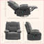 Fauteuils inclinables avec massage & amp; Chaleur, fauteuil inclinable pivotant surdimensionné avec repose-pieds, télécommande, 4 poches | Gris foncé | Polyester