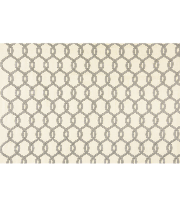 Gresham Embroidery Polyester Fabric, Gray