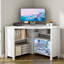 Bureau d'angle avec prises de courant et capteurs à 3 couleurs pour les petits espaces-641126997