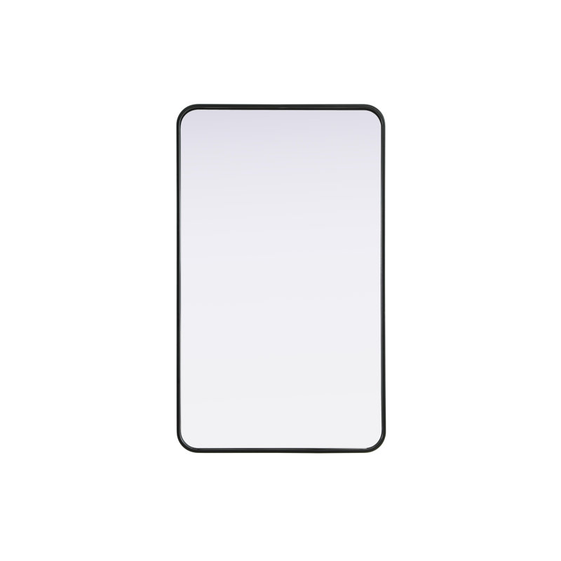 Erath Contour Metal Mirror, 40" x 24", Black