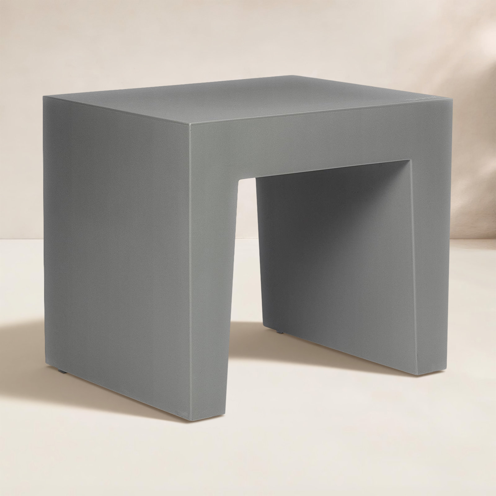 Concrete Seat Accent Stool, Gray