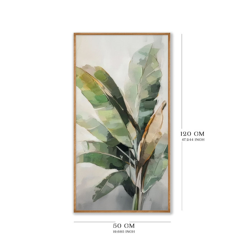 Peinture encadrée élégante, 47,2 po x 19,7 po | Cadre 100% bois massif (épaisseur: 0,8 pouce) et œuvre d'art 100% (épaisseur: 0,1 pouce) | Impression numérique époustouflante pour le salon, le bureau et la maison