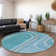 Premium Machine Washable Cerrito AMF532 Teal Rug