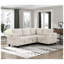 Siège de coin beige avec rangement en velours côtelé Modern Living Furniture