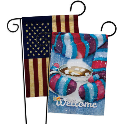 Drapeau de jardin à 2 faces en polyester / mélange de polyester 19 x 13 po