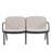 Outdoor PP 3PCS CHAT SET, Black Frame With Beige Cushion, (2Pcs Club Chairs And 1Pcs Loveseat)-1223641210-1223641211