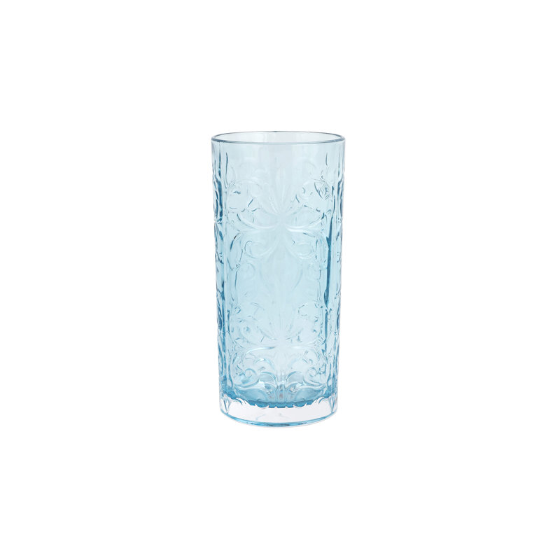 Barocco 12 oz. Verre High Ball, Bleu clair