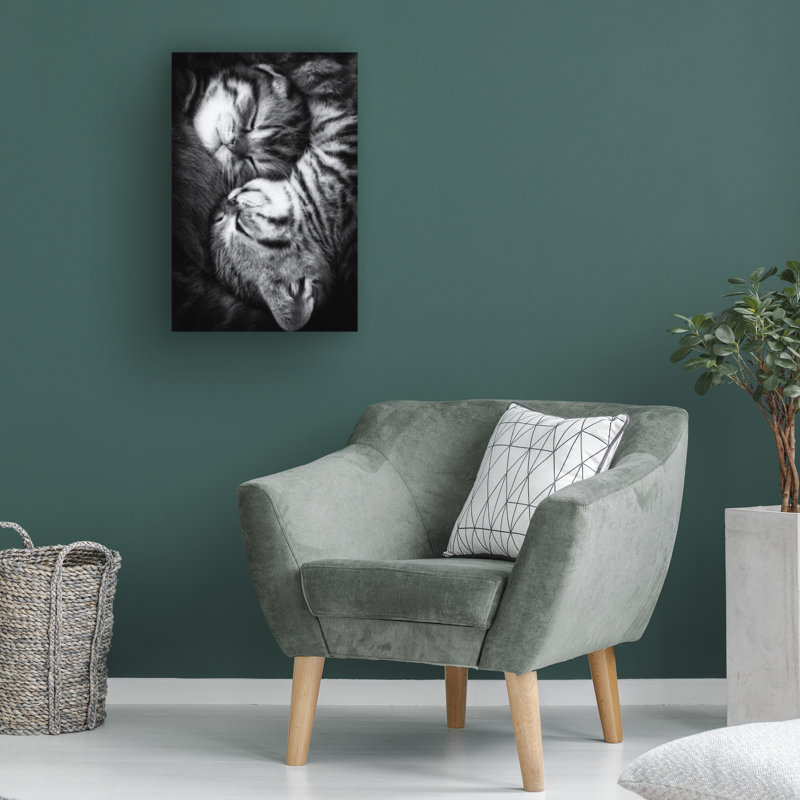 Art mural sur toile tendue - "Yin and Yang" par Andrea Jancova pour le salon, la chambre à coucher ou le bureau - 16 x 24