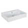 WS Bath Collections Simple 19.7'' White Ceramic Rectangular Bathroom Sink with Overflow