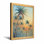 «Plants & Flowers Palm Trees Sunset Sky Gradient Colors», reproduction d'art sur toile