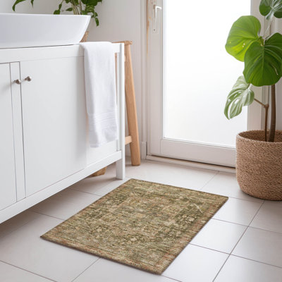 Machine Washable Indoor/Outdoor Claudian ACN1240 Fern Rug