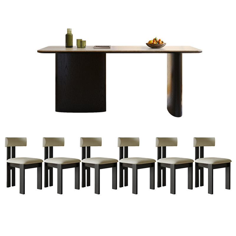 6 - Person Double Pedestal Dining Set, 29.5"H x 63"L x 31.5"W